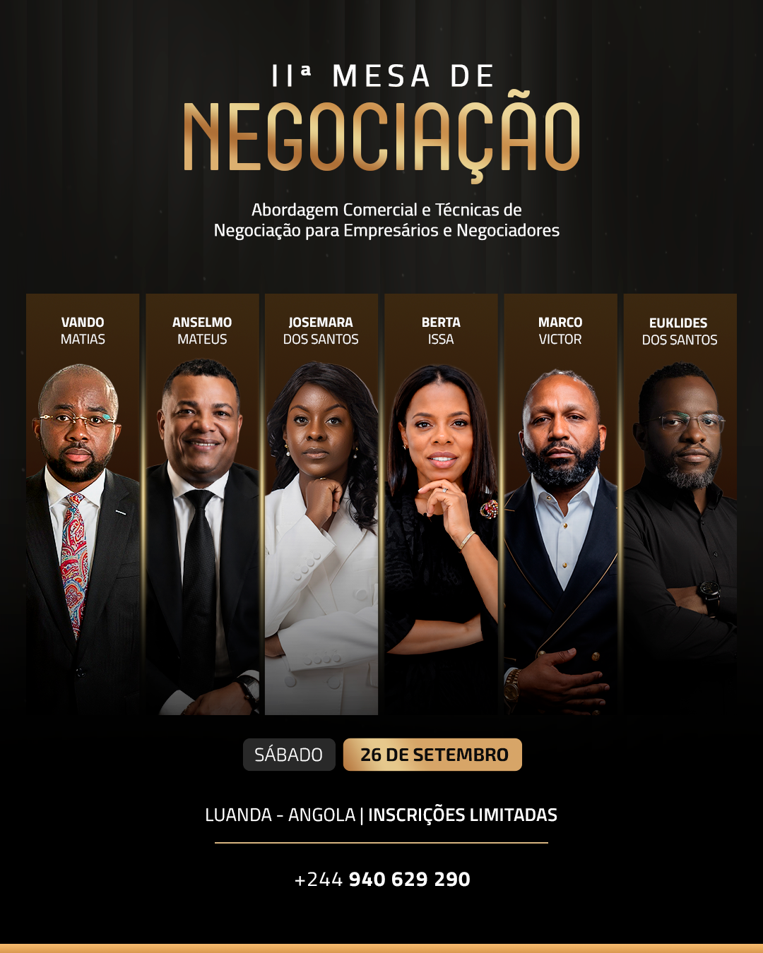 Segunda edição da Mesa de Negociação — sábado, 26 de Setembro, em Luanda, Angola
